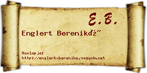 Englert Bereniké névjegykártya